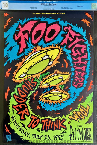 NF-195 - Foo Fighters - 1995 Poster - The Fillmore - CGC Graded 10 GEM MINT
