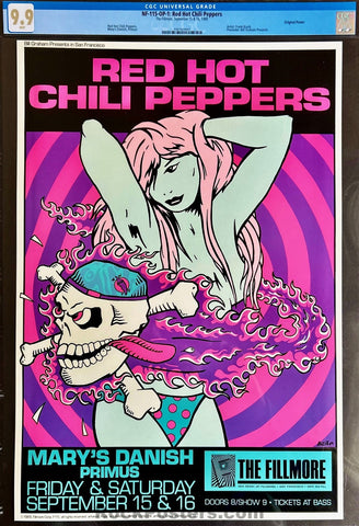 NF-115 - Red Hot Chili Peppers - Frank Kozik - 1989 Poster - Fillmore Auditorium - CGC Graded 9.9 MINT