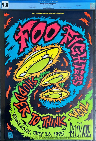 NF-195 - Foo fighters - 1995 Poster - The Fillmore - CGC Graded 9.8