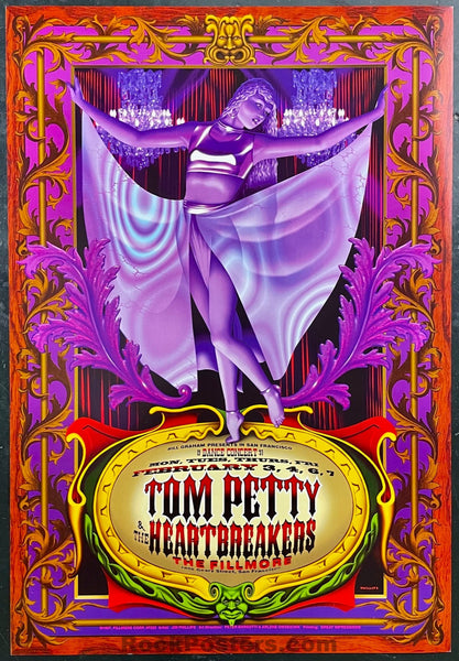 NF-255 - Tom Petty - & The Heartbreakers - Jim Phillips - 1997 Concert Poster - The Fillmore - Mint