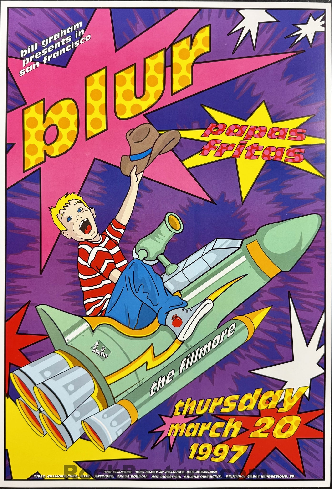 NF-261 - Blur - 1997 Poster - The Fillmore - Near Mint Minus