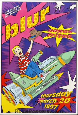 NF-261 - Blur - 1997 Poster - The Fillmore - Near Mint Minus