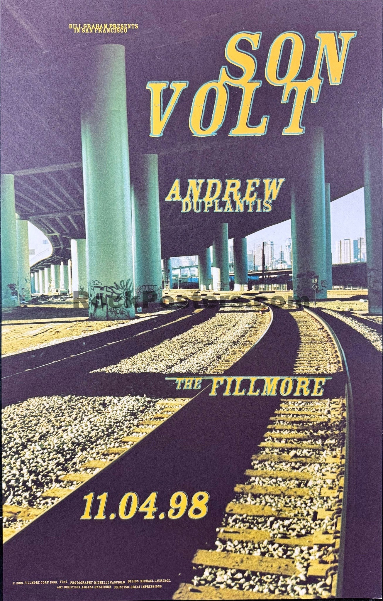 NF-348 - Son Volt - 1998 Poster - The Fillmore - Near Mint – SF