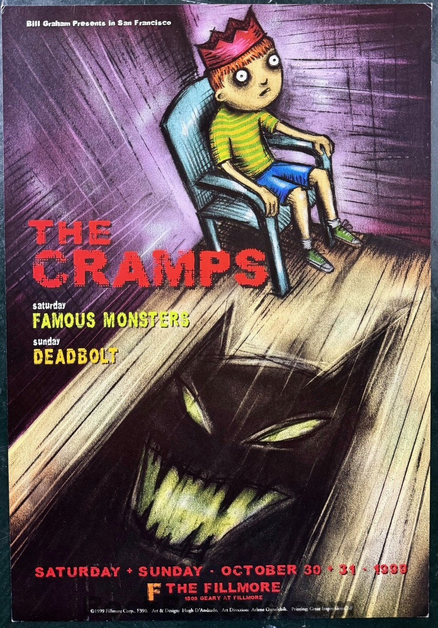 NF-390 - The Cramps - 1999 Poster - The Fillmore - Near Mint Minus