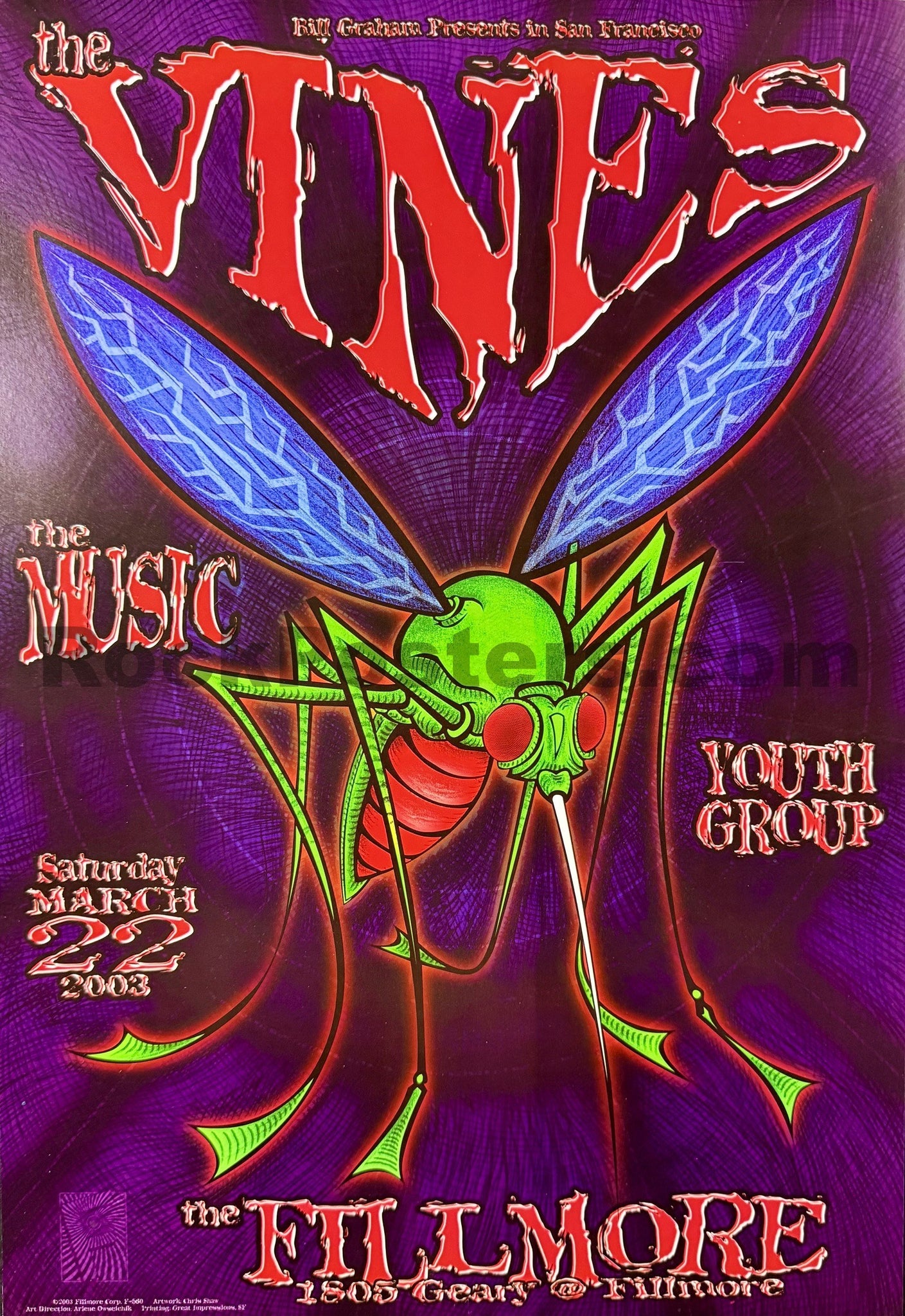 NF-560 - The Vines - 2003 Poster - The Fillmore - Near Mint – SF