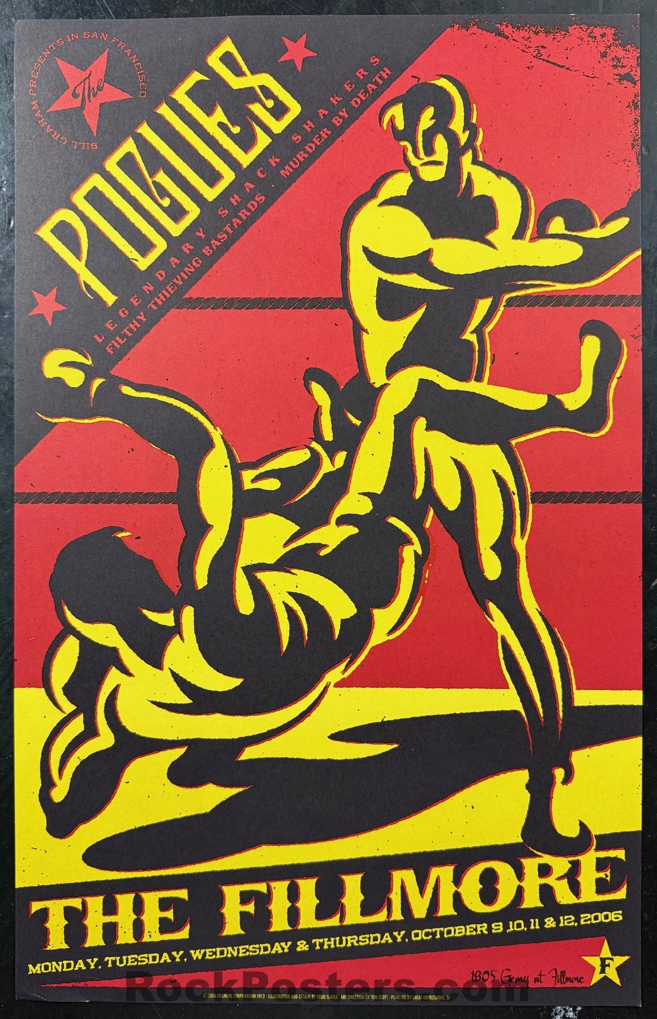 NF-812 - The Pogues - 2006 Poster - The Fillmore - Near Mint Minus