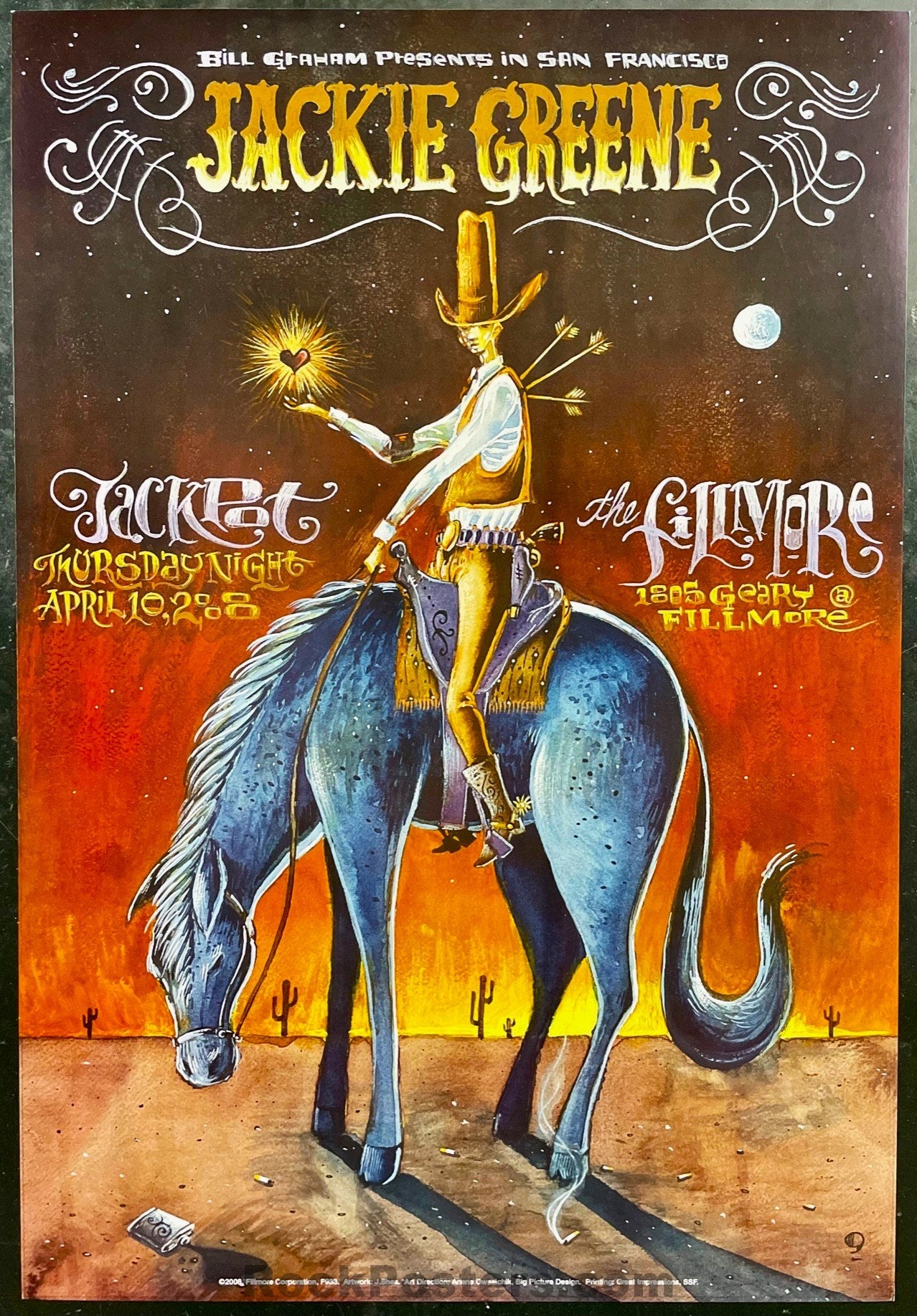 NF-933 - Jackie Green - 2008 Poster - The Fillmore - Near Mint