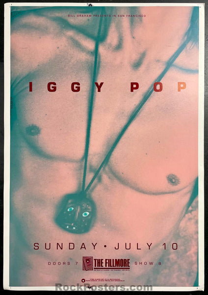 AUCTION - Iggy Pop - NF-32 & NF-457 - Rex Ray - The Fillmore - 1988 & 2001 Concert Posters - Near Mint