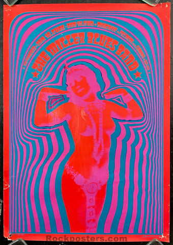 AUCTION - Neon Rose 2 - Miller Blues Band - Victor Moscoso - 1967 Poster - The Matrix - Very Good