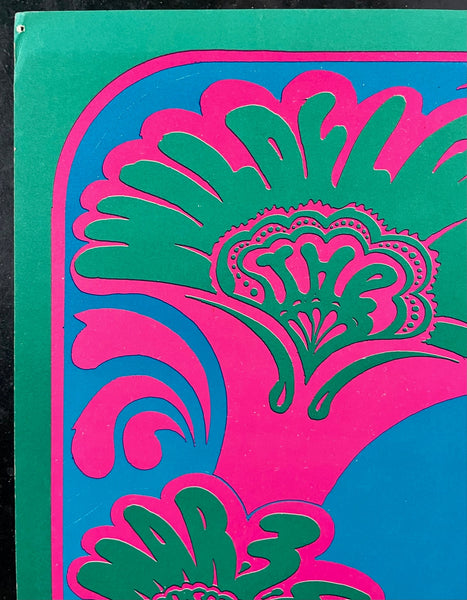 Neon Rose 9 - Wildflower - Moscoso Signed - 1967 Poster - The Matrix - Very Good