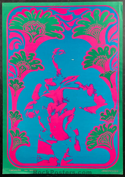 AUCTION - Neon Rose 9 - Wildflower - Victor Moscoso -  Matrix - 1967 Poster - Very Good