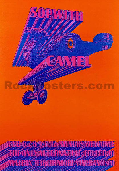 AUCTION - Neon Rose 5 - Sopwith Camel - Victor Moscoso Signed - 1968 Poster - The Matrix - Mint