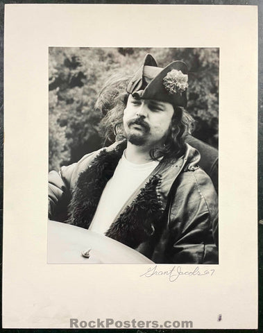 Grateful Dead - Pig Pen -  Grant Jacobs Signed - 1967 Photo - Mounted - Excellent