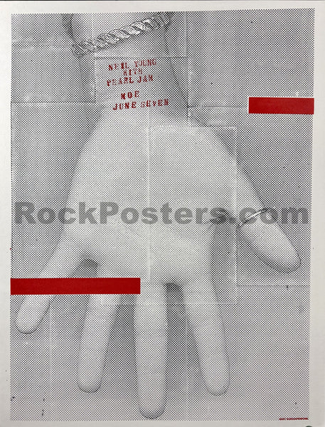 AUCTION - Pearl Jam - Neil Young - 1995 Poster - Seattle - Near Mint