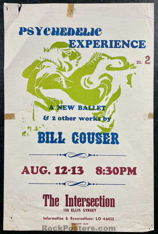 AUCTION - Avant-Garde Ballet - Bill Couser - Psychedelic Experience No,2 - 1966 Poster - San Francisco - Very Good