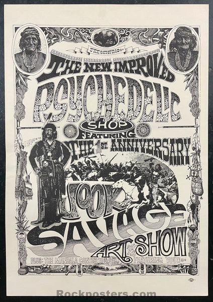 AUCTION - AOR Pg. 79R - Psychedelic Shop - Rick Griffin - 1967 Poster - Excellent