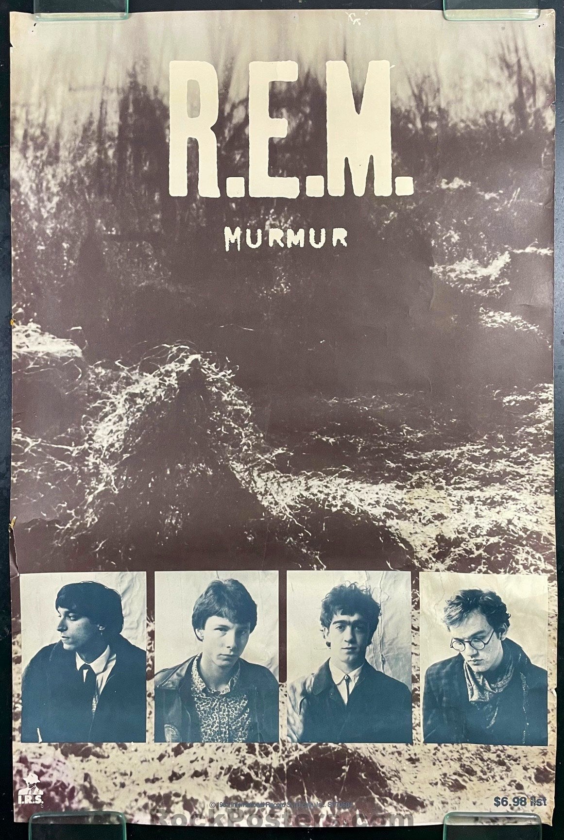 AUCTION -  R.E.M. - Murmur -  1983 Poster - Official I.R.S. Records - Rough