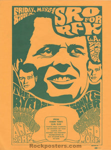 AUCTION - Political -  RFK Benefit Concert - The Byrds - 1968 Handbill - Excellent