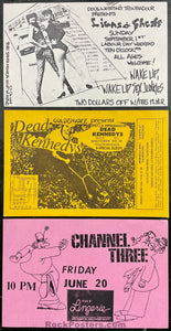 AUCTION - Punk Rock - Dead Kennedys - Hollywood - 1980s Handbills (3) - Near Mint Minus