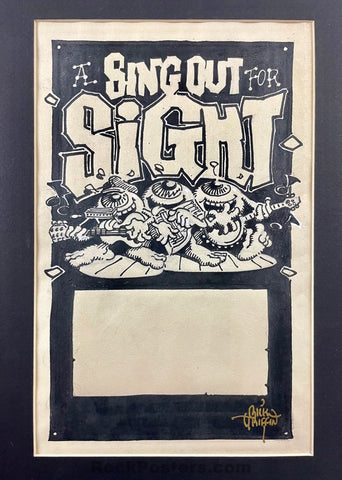 Sing Out For Sight - Rick Griffin Signed - Original Art - 1982 Concert Poster - Near Mint