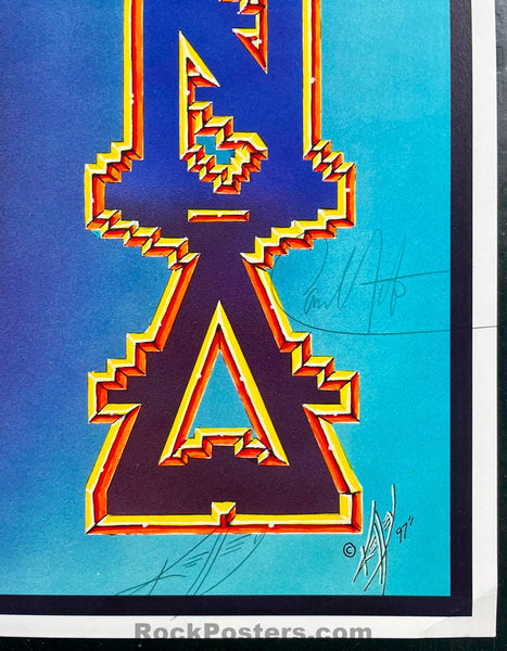 AUCTION - Santana - Kelley/Santana SIGNED - 1997 Poster - Near Mint Minus