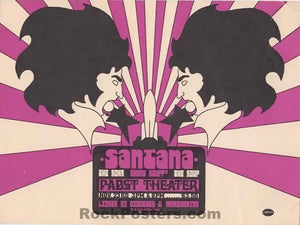 AUCTION - Santana - 1968 Handbill - Pabst Theater - Milwaukee, WI. - Excellent