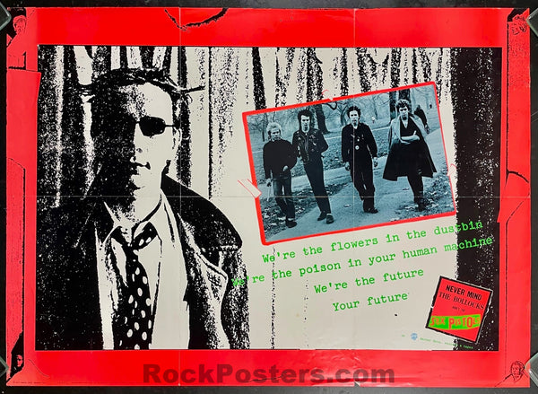 AUCTION - Sex Pistols - Never Mind The Bollocks - Warner Brothers LA - 1977 Promo Poster - Excellent