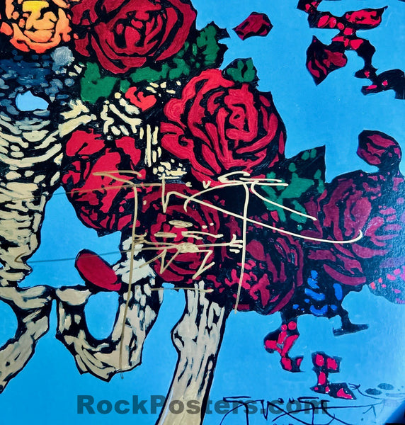 AUCTION - Skeleton & Roses - Grateful Dead - Stanley Mouse Signed - 2015 Poster - Near Mint Minus