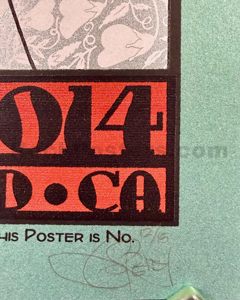 AUCTION - The Black Keys - Oakland '14 - Chuck Sperry - Dark Green Metallic - Mint