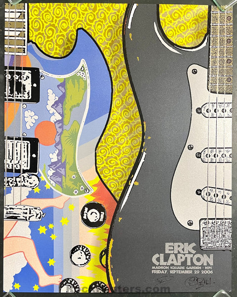 AUCTION - Eric Clapton - New York City '06 - Chuck Sperry - Triptych Poster Set - Near Mint