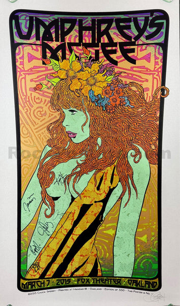 AUCTION - Umphrey's McGee - Band Signed - Oakland '15 - Chuck Sperry - 1st Edition - Mint
