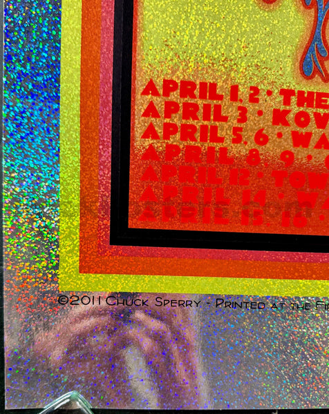 Widespread Panic - 25th Anniversary Tour - Chuck Sperry - Sparkle Foil - Near Mint Minus - SF Rock Posters & Collectibles