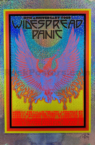 Widespread Panic - 25th Anniversary Tour - Chuck Sperry - Sparkle Foil - Near Mint Minus - SF Rock Posters & Collectibles