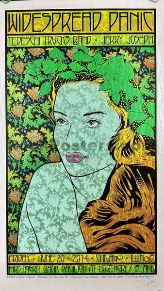 AUCTION - Widespread Panic - Chicago '14 - Chuck Sperry - Wave Foil - Mint
