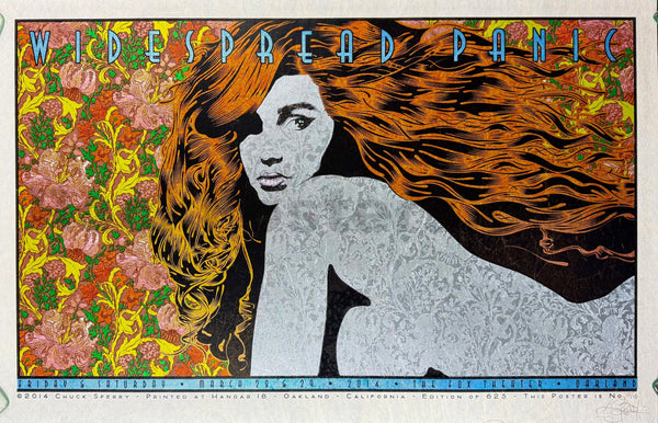 AUCTION - Widespread Panic - Oakland '14 - Chuck Sperry - Natural Fiber - Mint