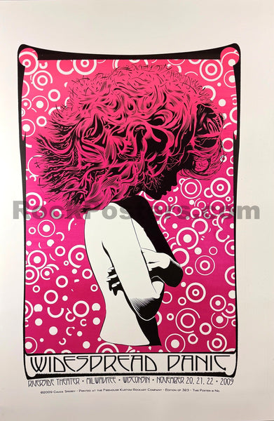 AUCTION - Widespread Panic - Milwaukee ' 09 - 2-Sided Test Print - Sperry - Excellent