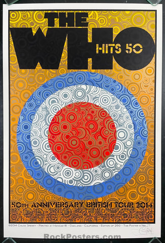 AUCTION - The Who - 50th Anniversary - British Tour '14 - Chuck Sperry - 1st Edition - Mint