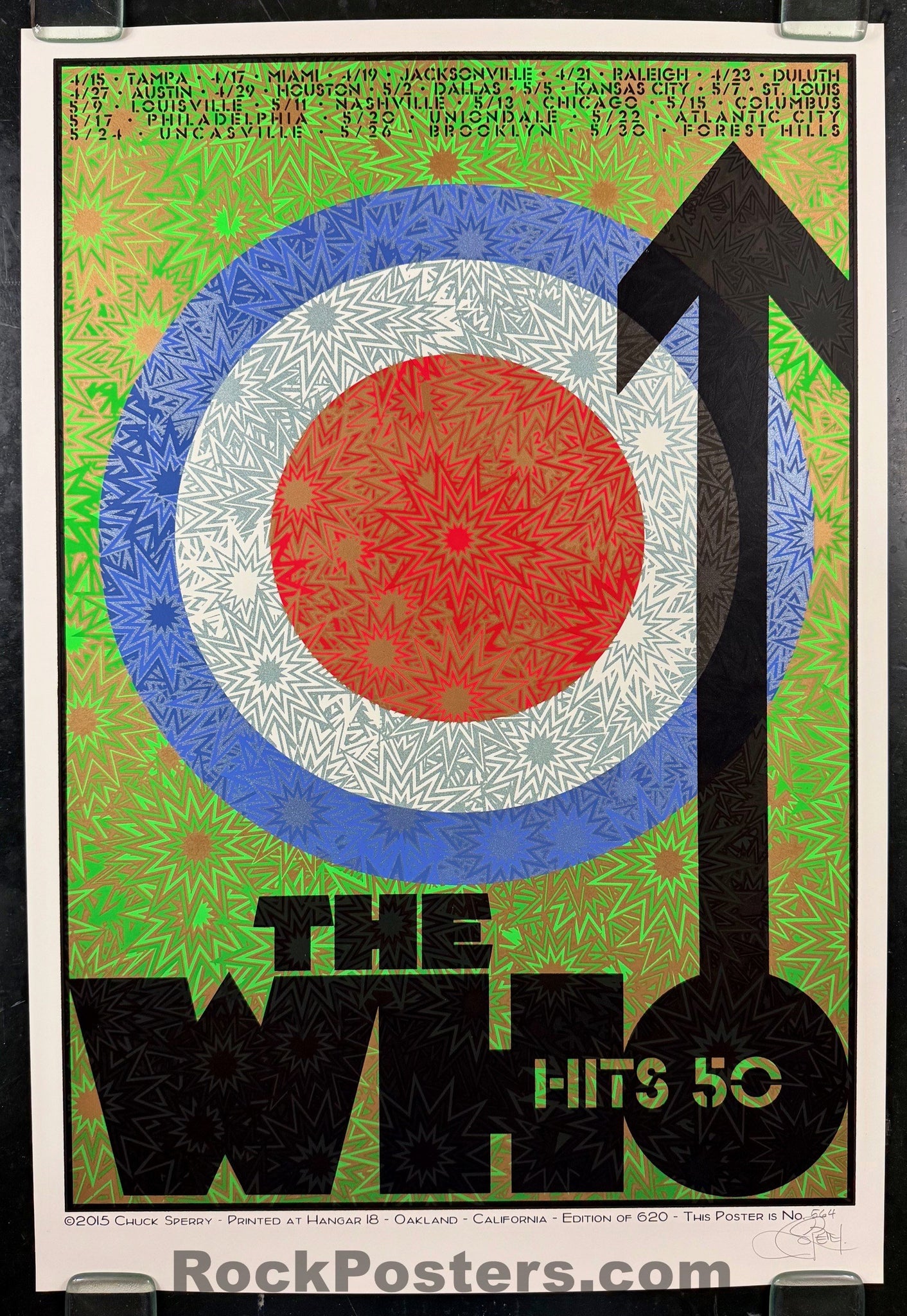 AUCTION - The Who - 50th Anniversary - U.S. Spring Tour '16 - 1st Edition - Chuck Sperry - Mint