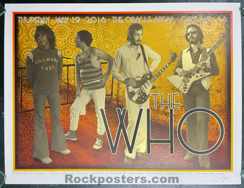AUCTION - The Who - Oakland '16 - Chuck Sperry - Mint