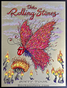 AUCTION - Rolling Stones - Sixty Tour '22 - Metallic Gold Silkscreen - Marq Spusta - Mint
