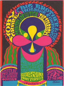 AUCTION - Family Dog - Big Brother Janis Joplin - B. Kilban - 1967 Handbill - Avalon Ballroom - Near Mint