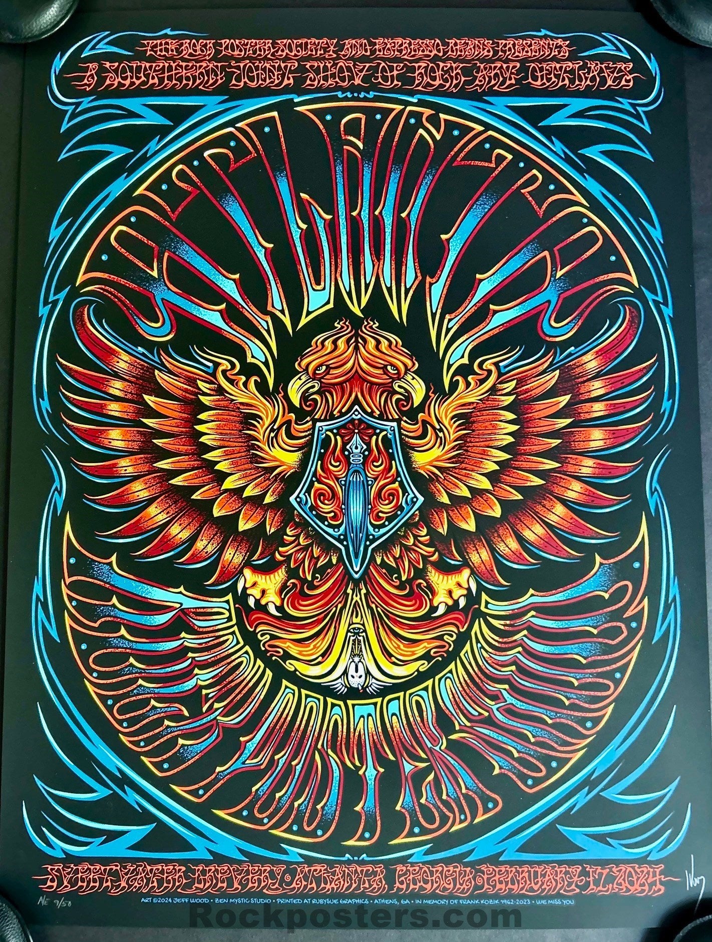 AUCTION - TRPS - The Rock Poster Society - Jeff Wood - Atlanta '24 - Artist Edition Poster - Mint