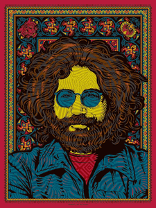 AUCTION - Jerry Garcia - Standing on the Moon '23 - Todd Slater - Ramble On Rose - Lenticular Edition Poster - Mint