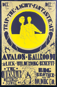 AUCTION - Family Dog - Janis Big Brother - Quicksilver Messenger - 1967 Silkscreen Poster - Avalon Ballroom - Near Mint