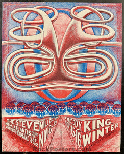 AUCTION - Johnny Winter/Steve Miller - 1968 Texas Handbill - Vulcan Gas Co. - Excellent