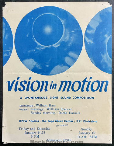 AUCTION - Bill Ham Light Show - KPFA Event - 1966 Handbill - Rough