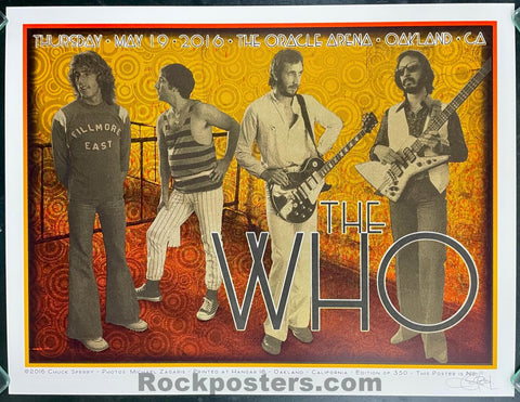The Who - Oakland '16 - Chuck Sperry - Mint