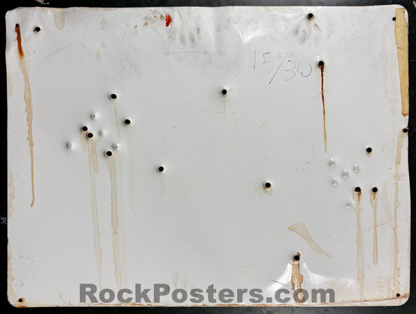 AUCTION - Willie Nelson - Stubbs's 6th Anniversary - RARE Metal Sign 2002 - Mint