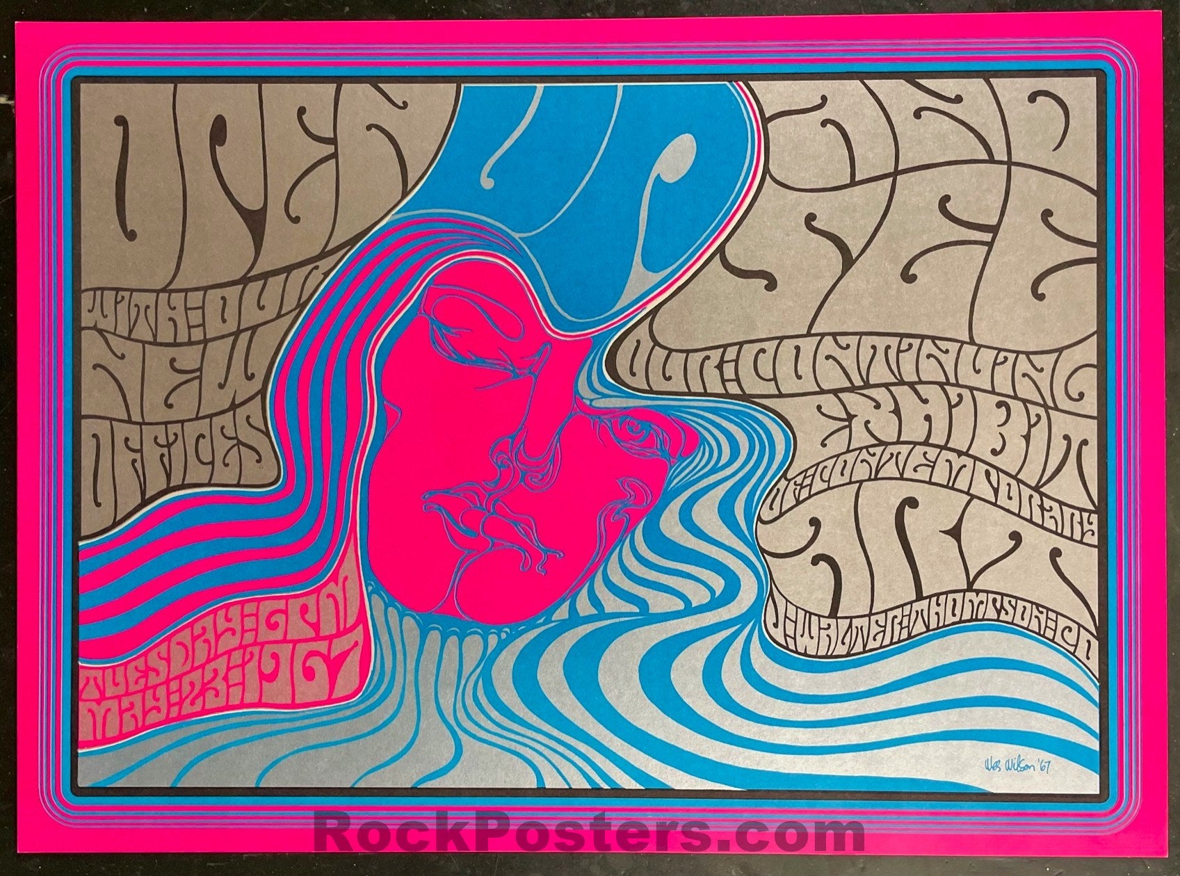 AUCTION - Wes Wilson - Open Up and See - Psychedelic Art Exhibit - 1967 Poster - Near Mint