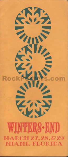 AUCTION - Grateful Dead - Sly & the Family Stone - 1970 Festival Brochure - Miami, FL - Excellent